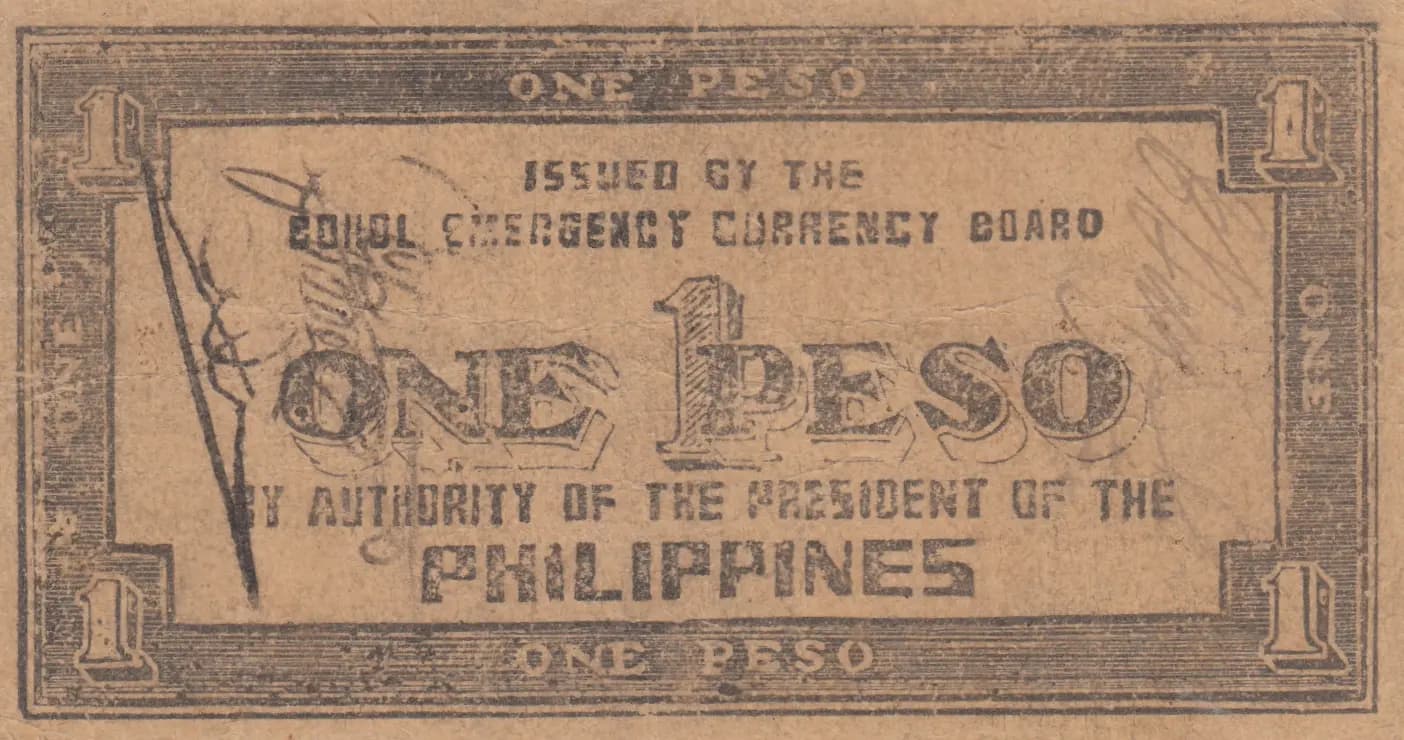 1 peso 1943 from Philippines, P-S139b (1943) — image 2