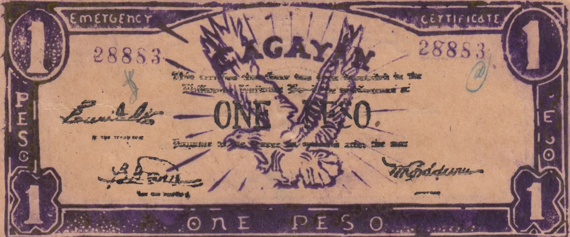 1 peso 1942 from Philippines, P-S187