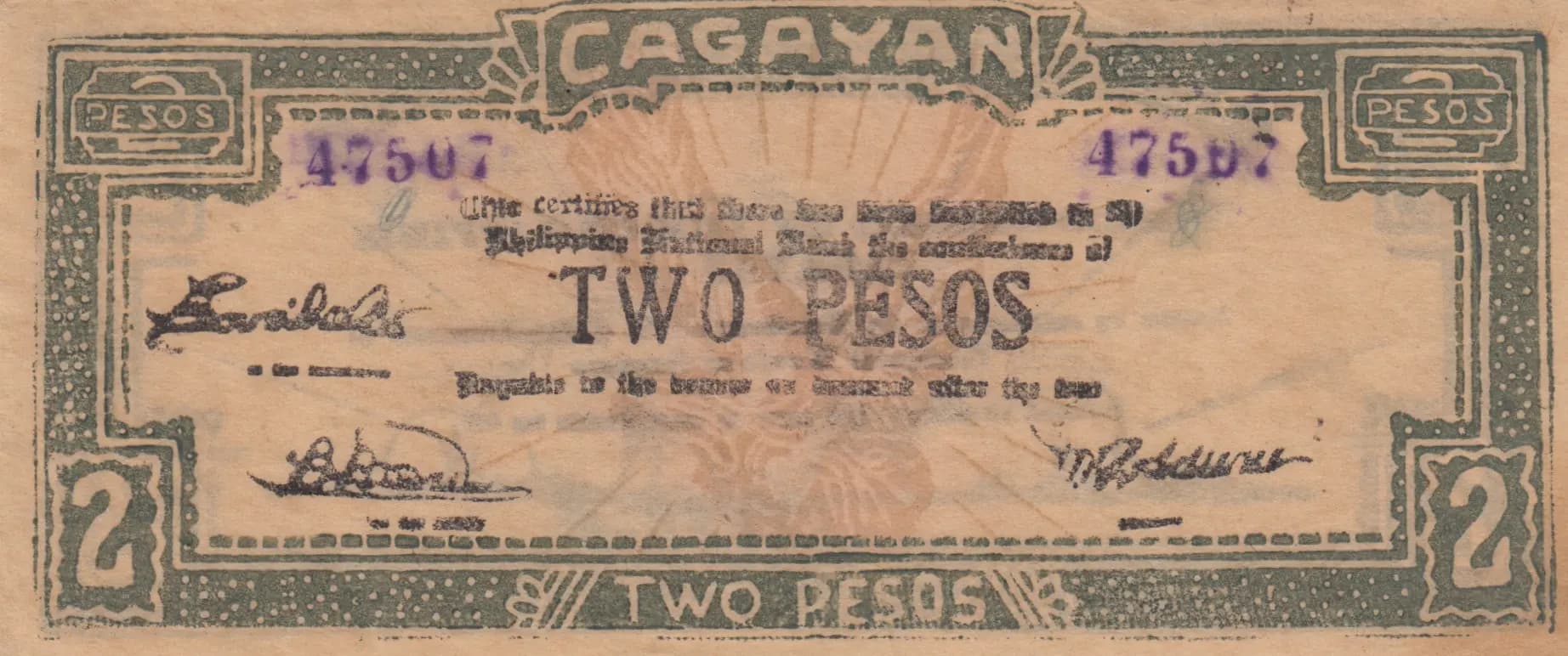 2 pesos 1942 from Philippines, P-S190 (1942) — image 1