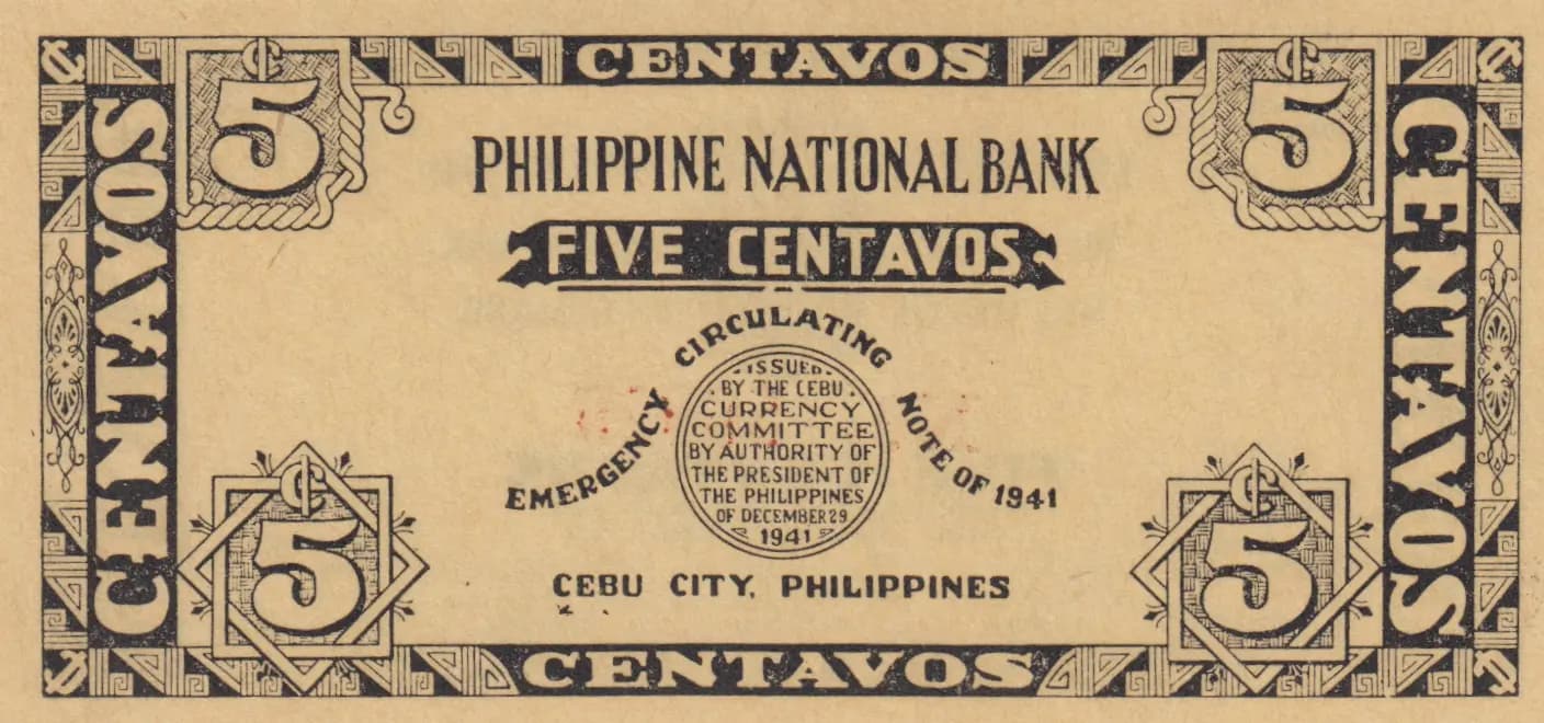 5 centavos 1941 from Philippines, P-S211 (1941) — image 2