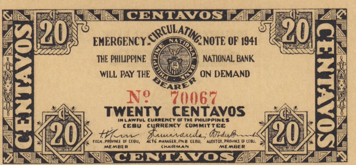 20 centavos 1941 from Philippines, P-S213 (1941) — image 1