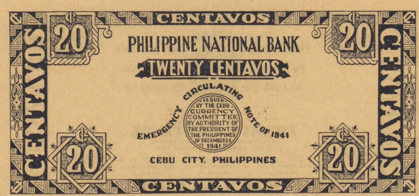 20 centavos 1941 from Philippines, P-S213 (1941) — image 2