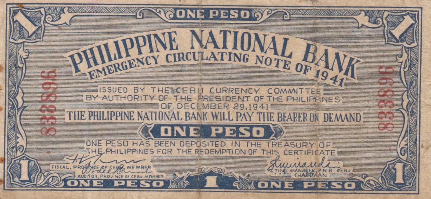 1 peso 1941 from Philippines, P-S215 (1941) — image 1