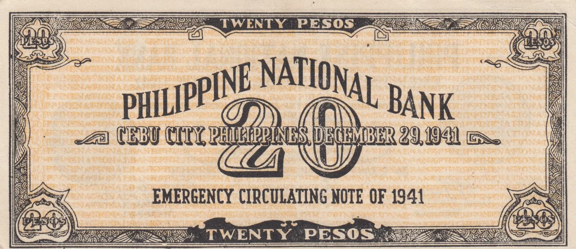 20 pesos 1941 from Philippines, P-S218a (1941) — image 2