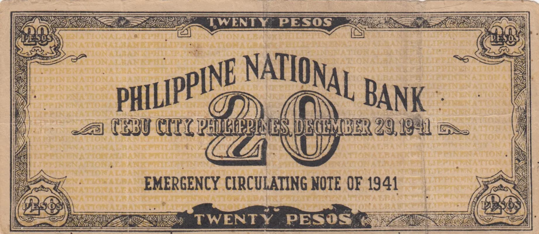20 pesos 1941 from Philippines, P-S218 (1941) — image 2