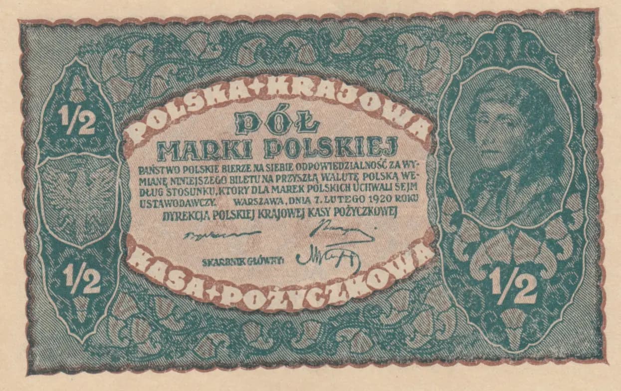 1/2 marki 1920 from Poland, P-30 (1920) — image 1