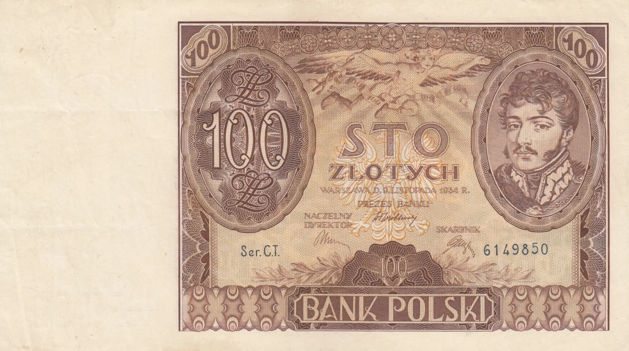 100 zlotych 1934 from Poland, P-75