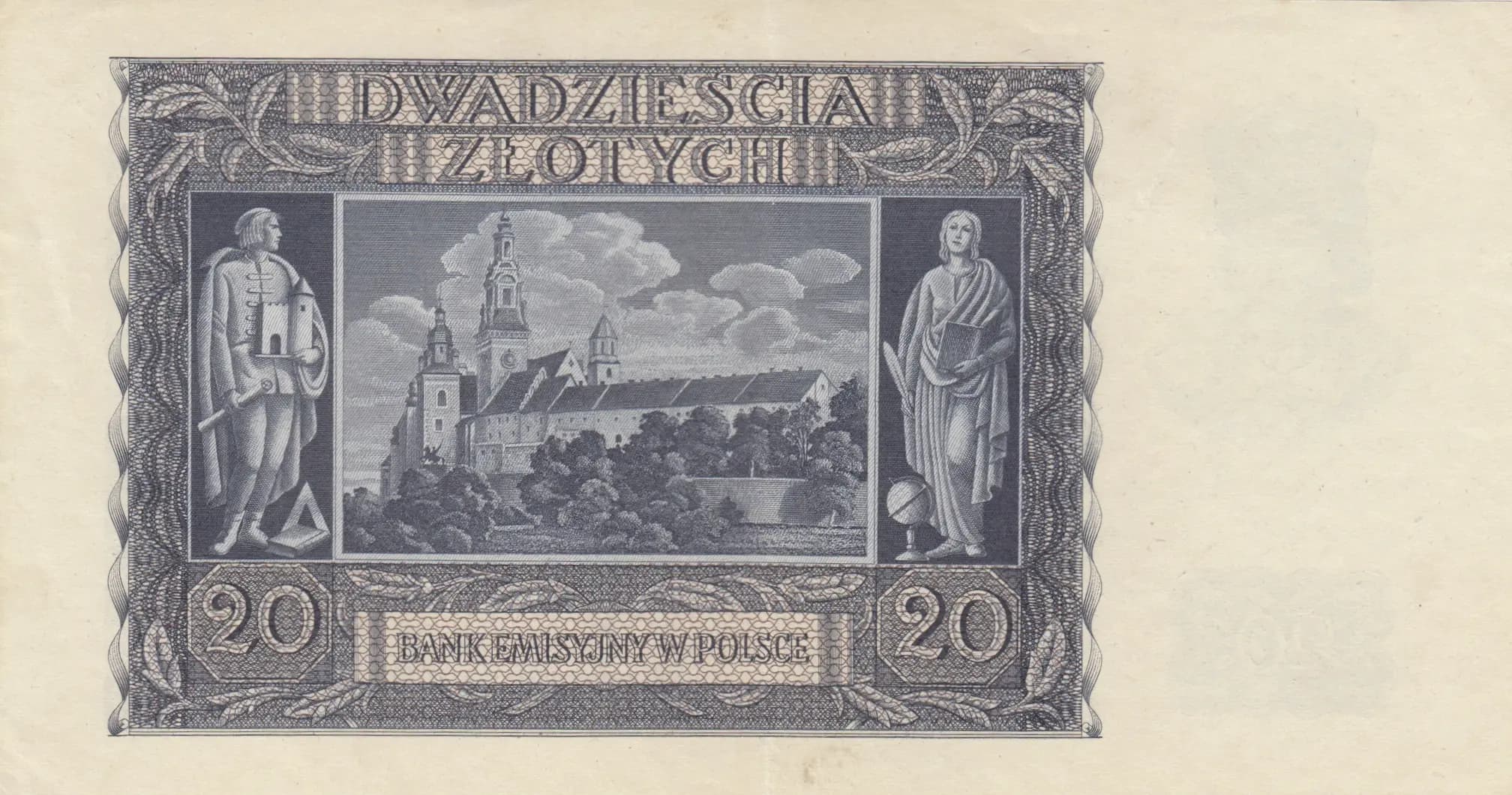 20 zlotych 1940 from Poland, P-95 (1940) — image 2