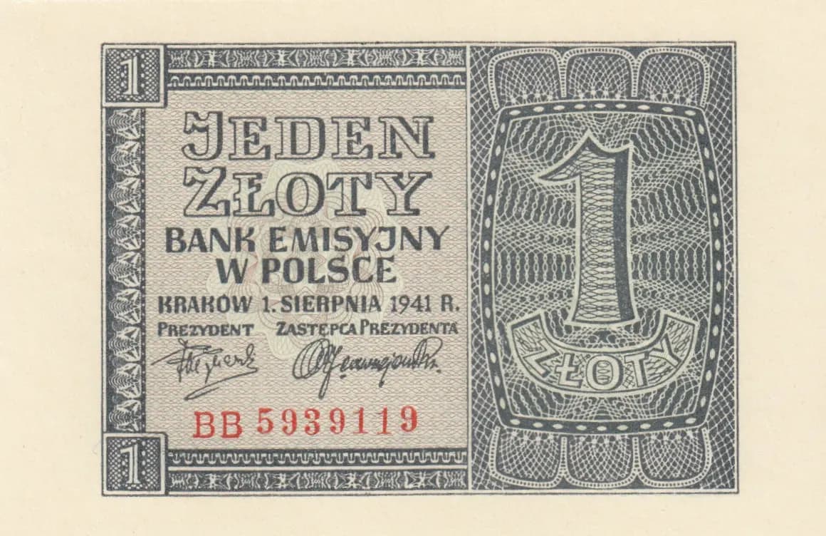 1 zloty 1941 from Poland, P-99 (1941) — image 1