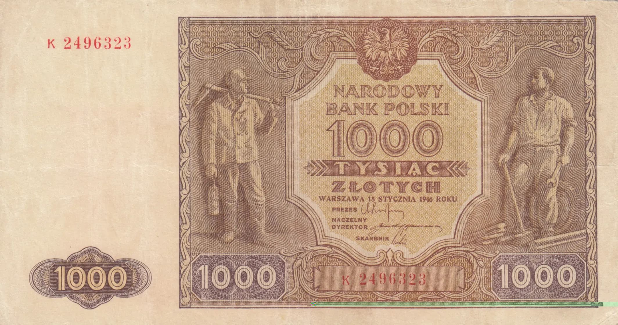 100 zlotych 1946 from Poland, P-122 (1946) — image 1
