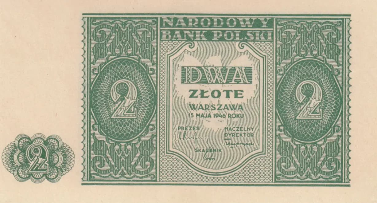 2 zlote 1946 from Poland, P-124 (1946) — image 1