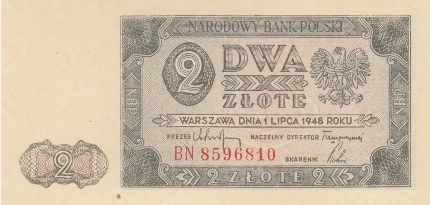 2 zlote 1948 from Poland, P-134 (3)