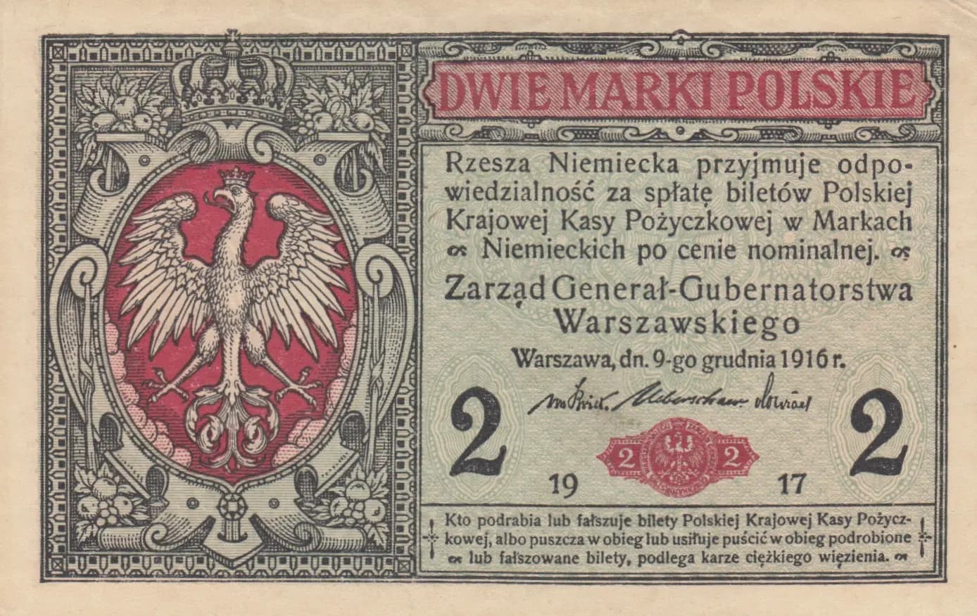 2 marki 1916 from Poland, P-9 (1916) — image 1
