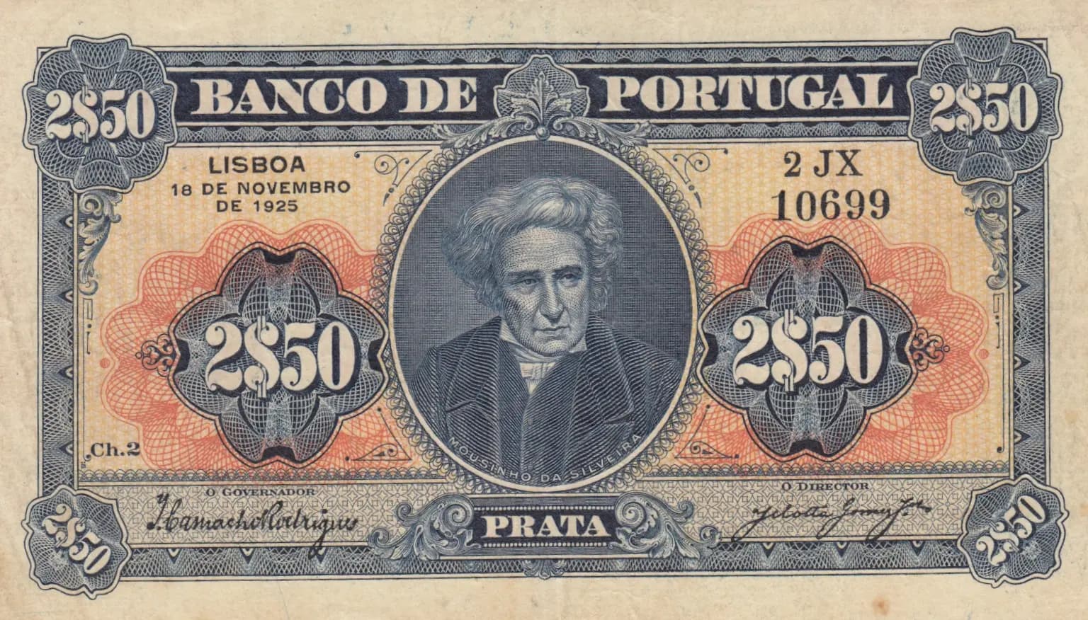 2,50 escudos 1925 from Portugal, P-127