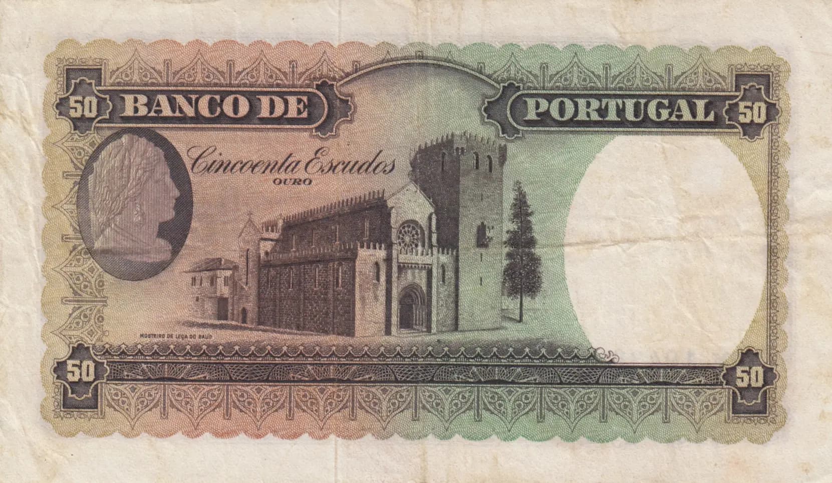 50 escudos 1941 from Portugal, P-154 (1941) — image 2