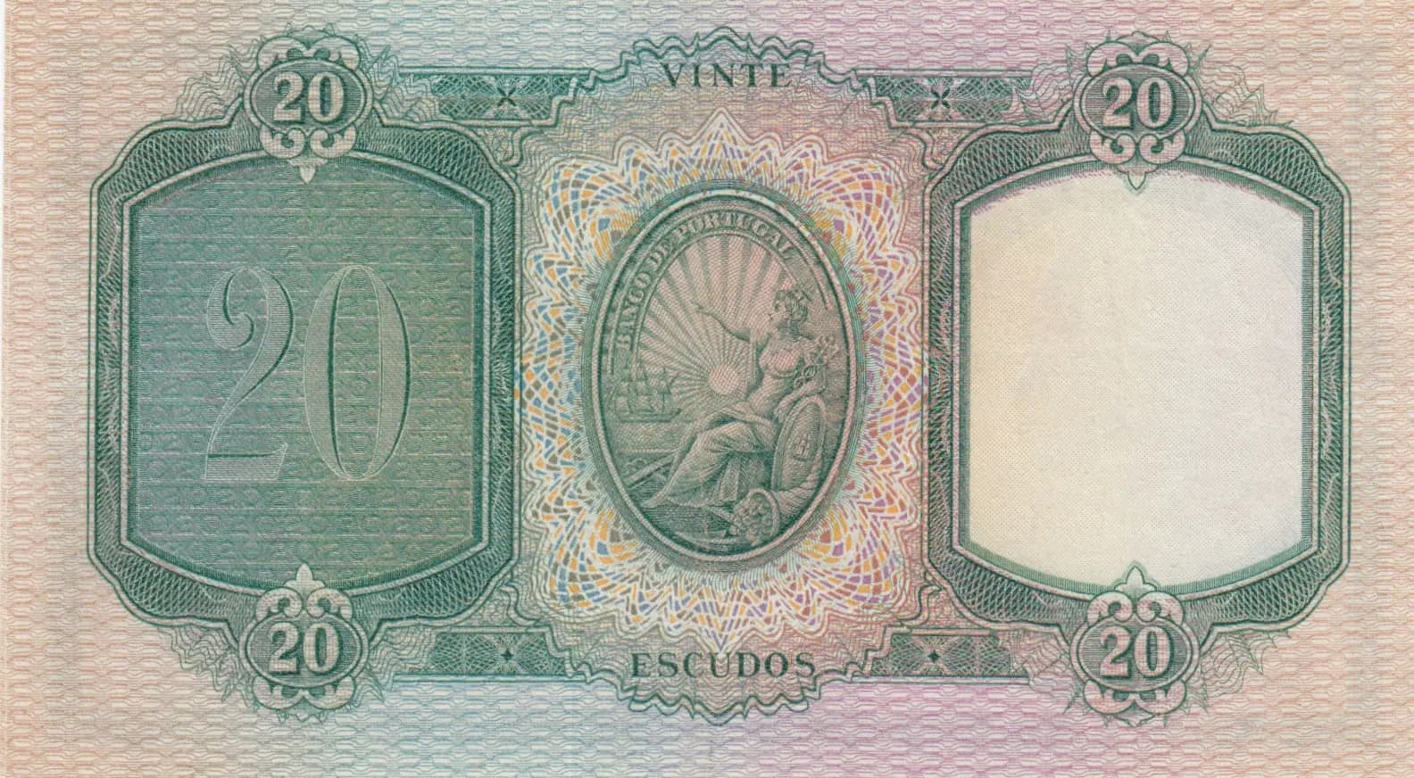 20 escudos 1954 from Portugal, P-153a (1954) — image 2