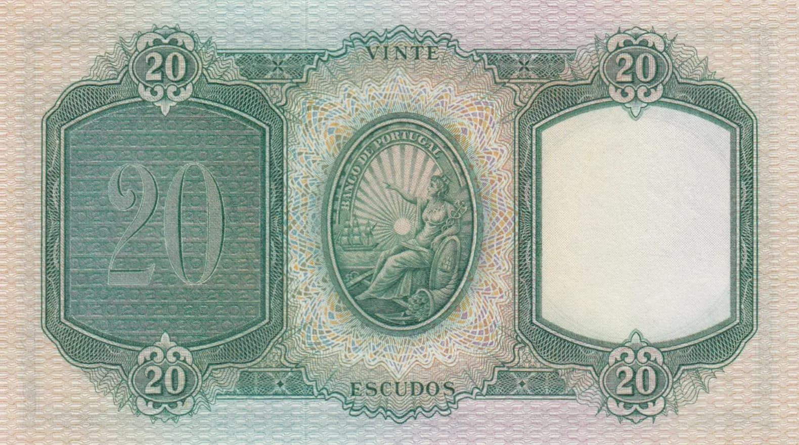 20 escudos 1954 from Portugal, P-153a (1954) — image 2