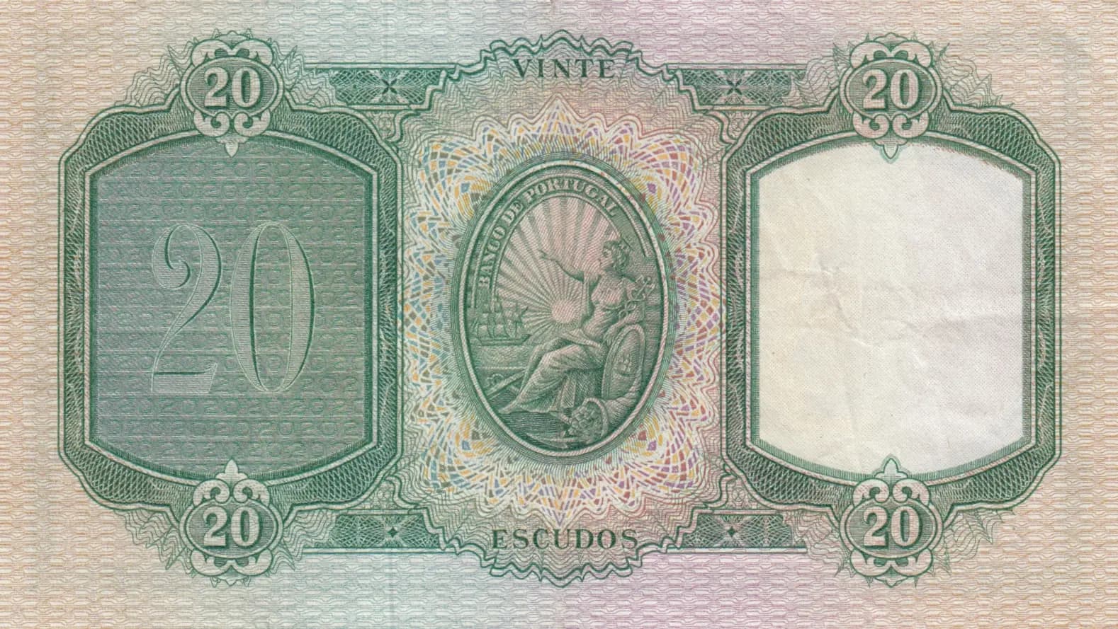 20 escudos 1959 from Portugal, P-153b (1959) — image 2