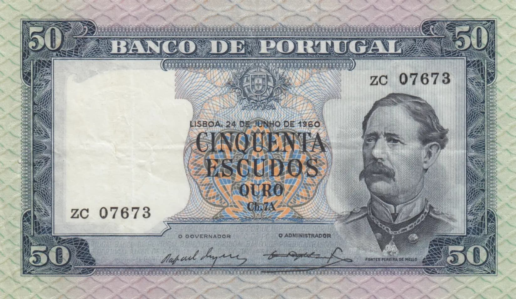 50 escudos 1960 from Portugal, P-160 (1960) — image 1