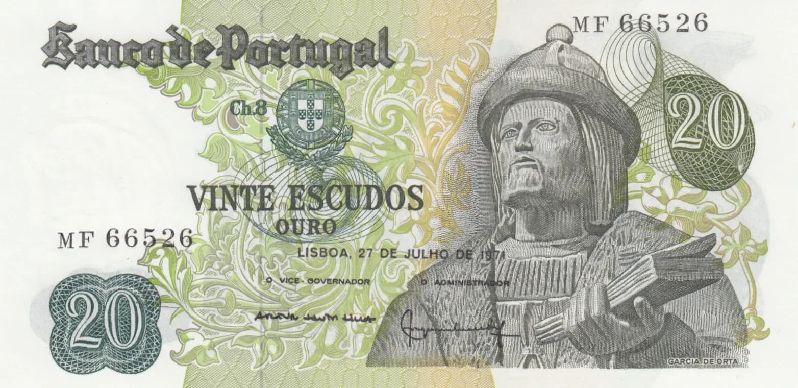 20 escudos 1971 from Portugal, P-173 (1971) — image 1