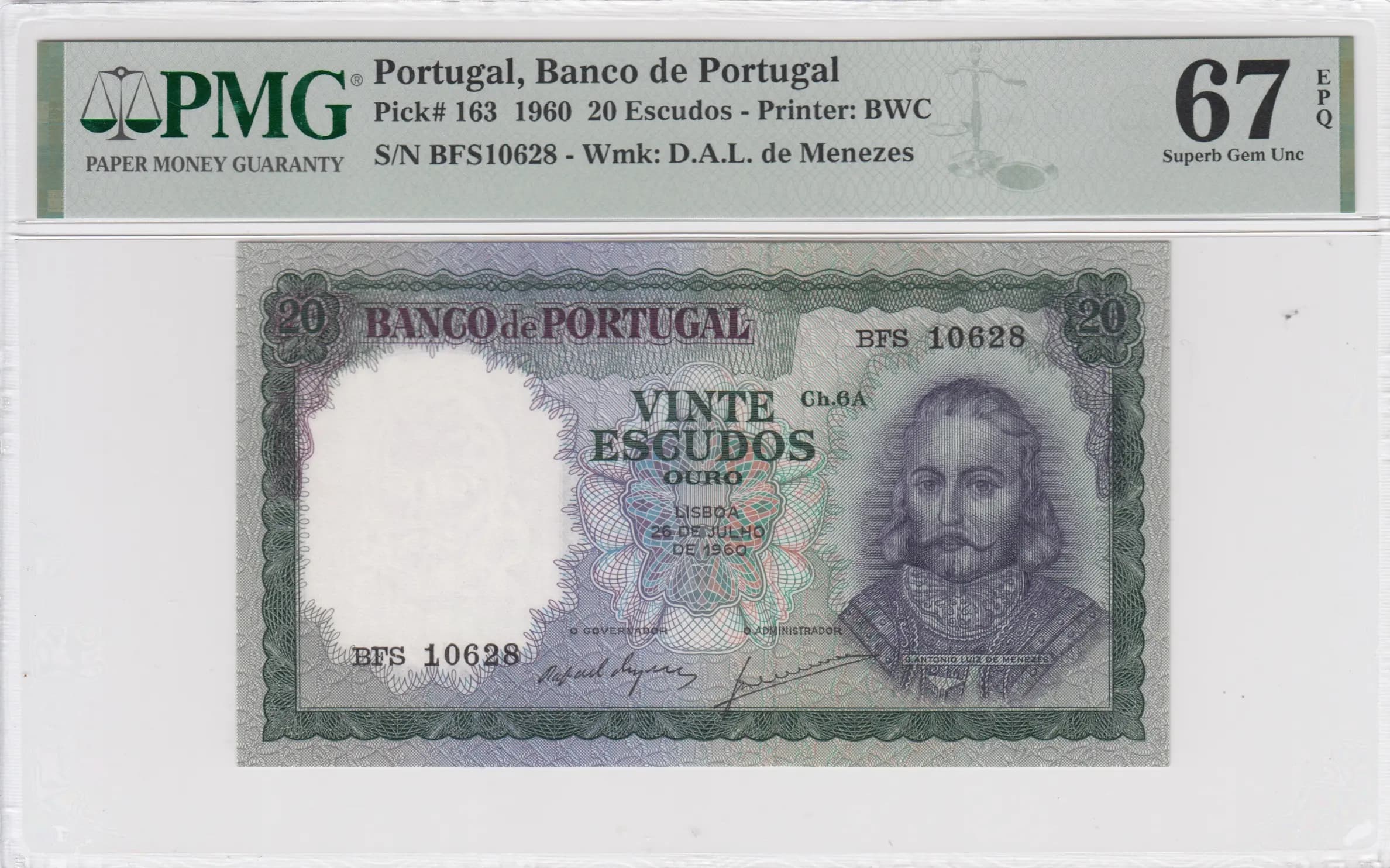 20 escudos 1960 from Portugal, P-163 (1960) — image 1