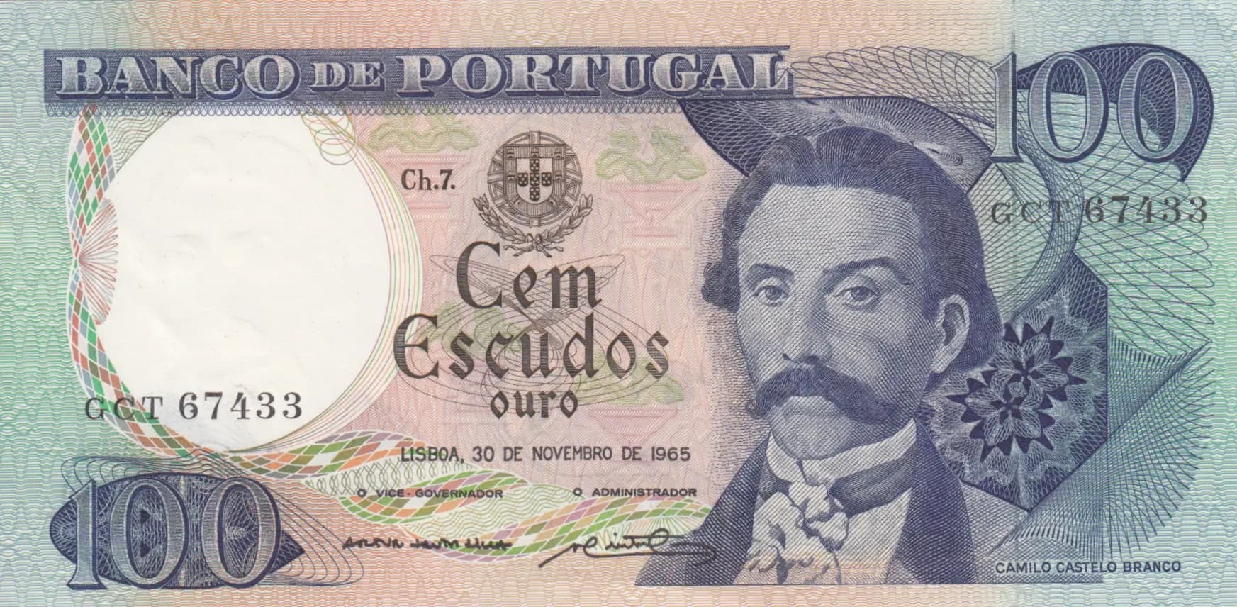 1000 escudos 1965 from Portugal, P-169a(20) (1965) — image 1