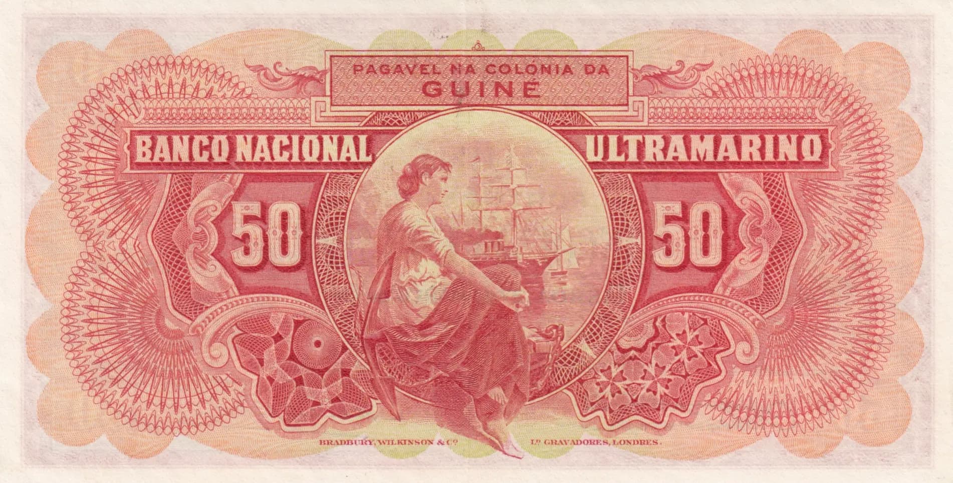 50 escudos 1947 from Portuguese Guinea, P-34 (1947) — image 2