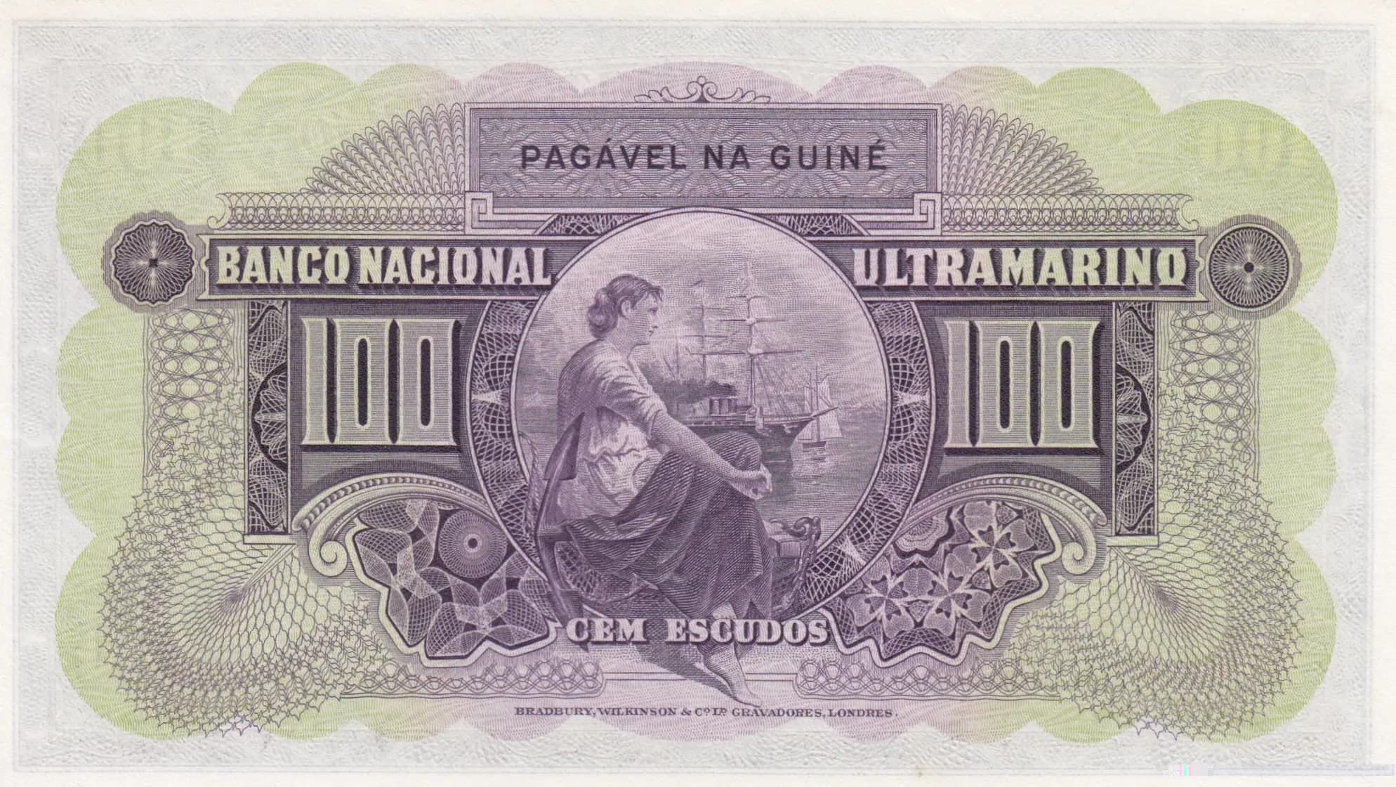 100 escudos 1958 from Portuguese Guinea, P-38 (1958) — image 2