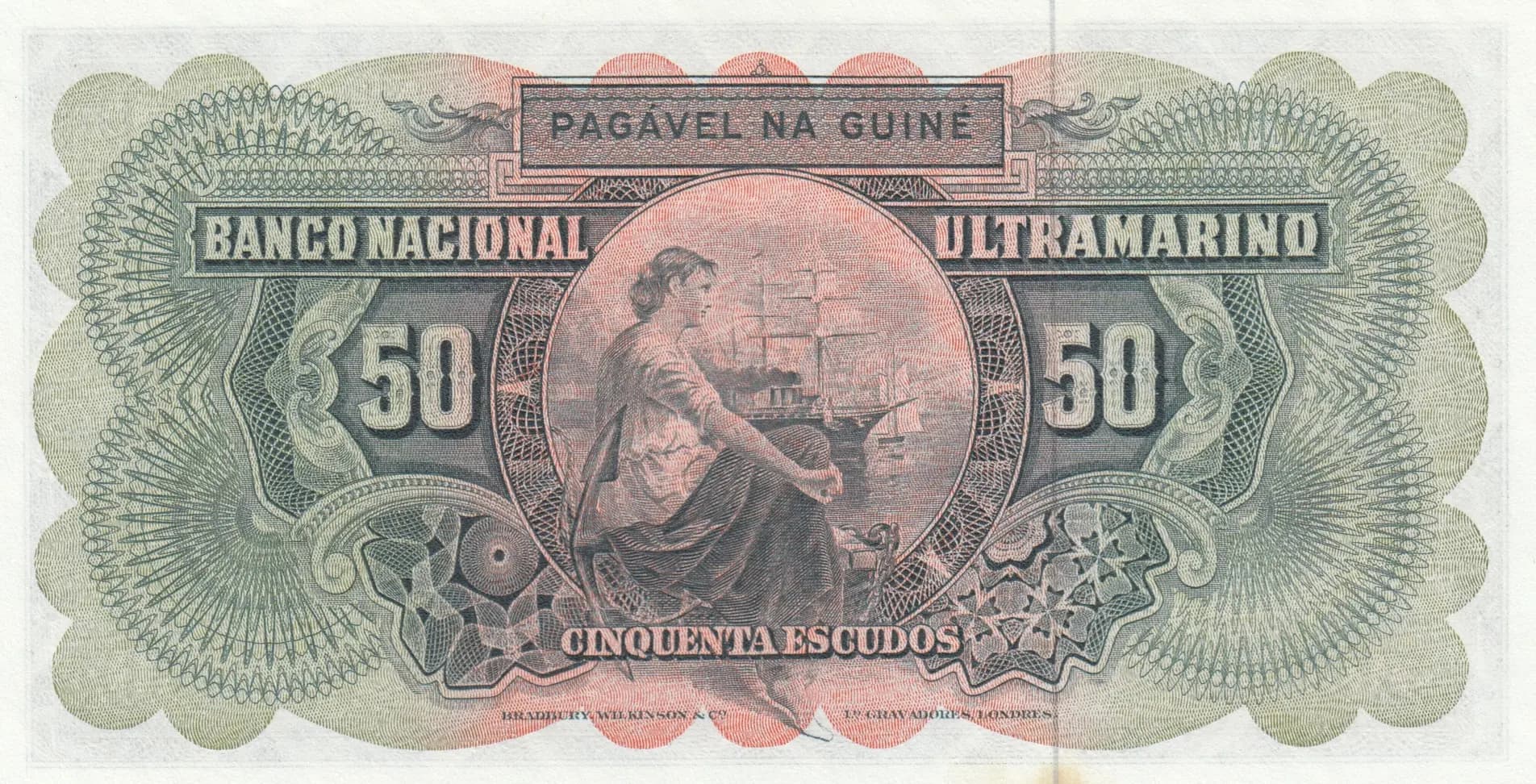 50 escudos 1964 from Portuguese Guinea, P-40 (1964) — image 2