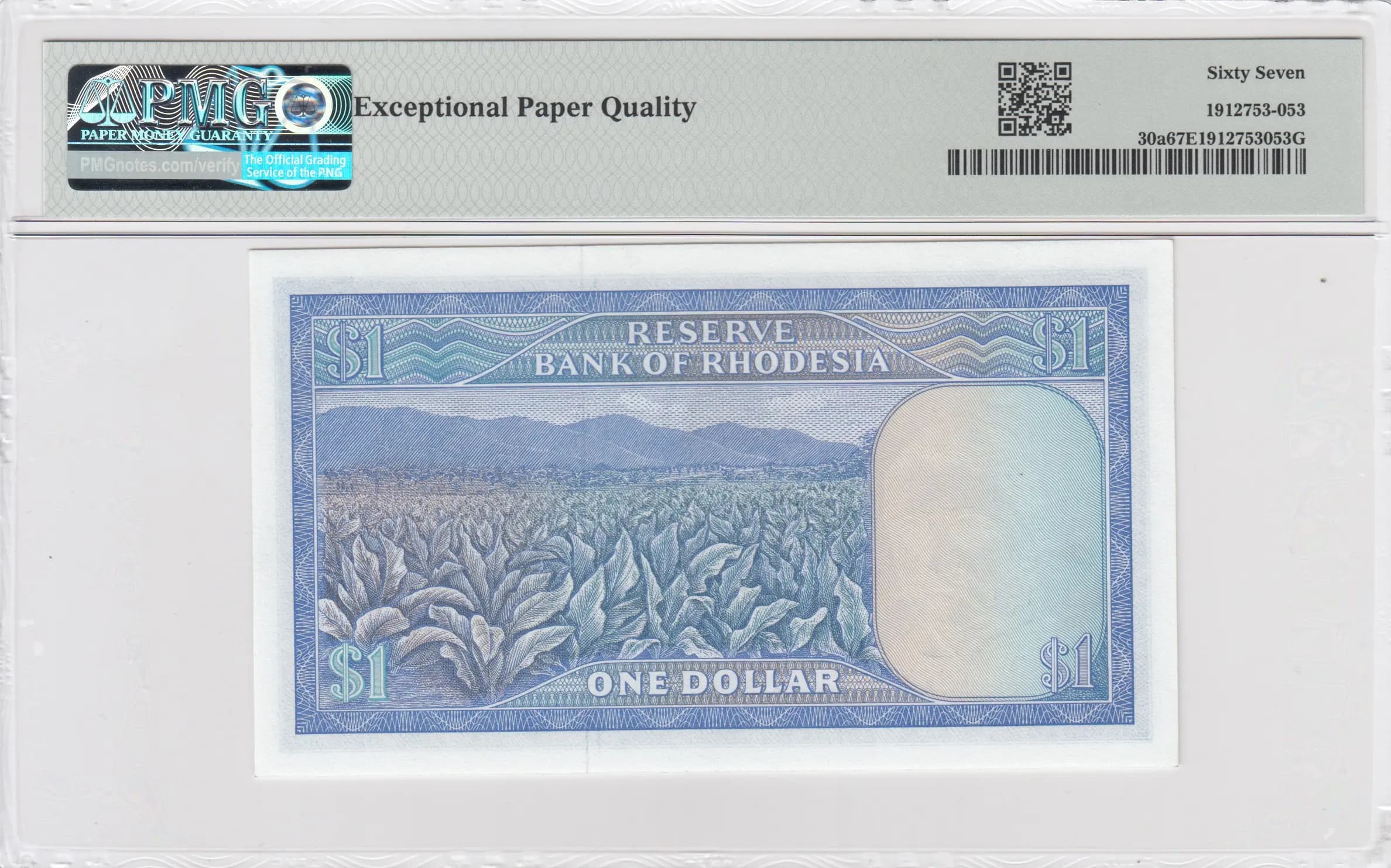 1 dollar 1970 from Rhodesia, P-30a (1970) — image 2