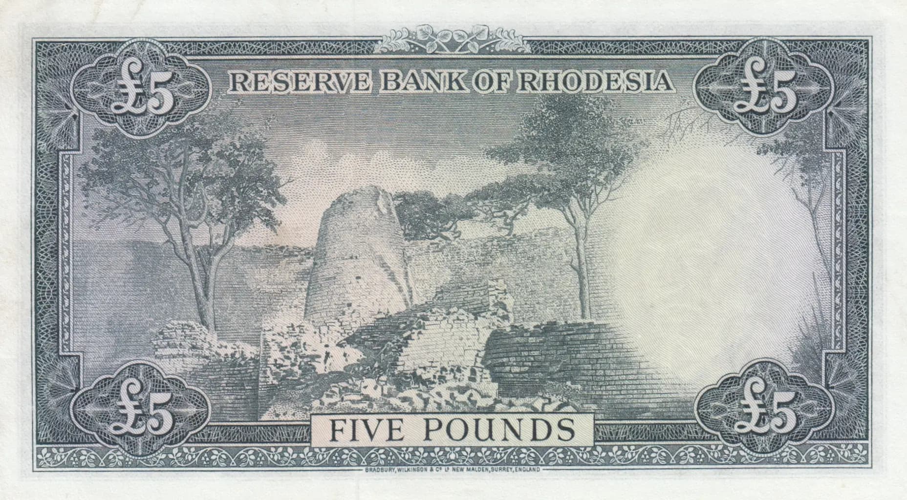 5 pounds 1964 from Rhodesia, P-26 (1964) — image 2