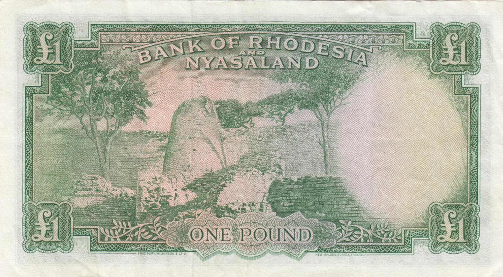 1 pound 1959 from Rhodesia & Nyasaland, P-21a (1959) — image 2