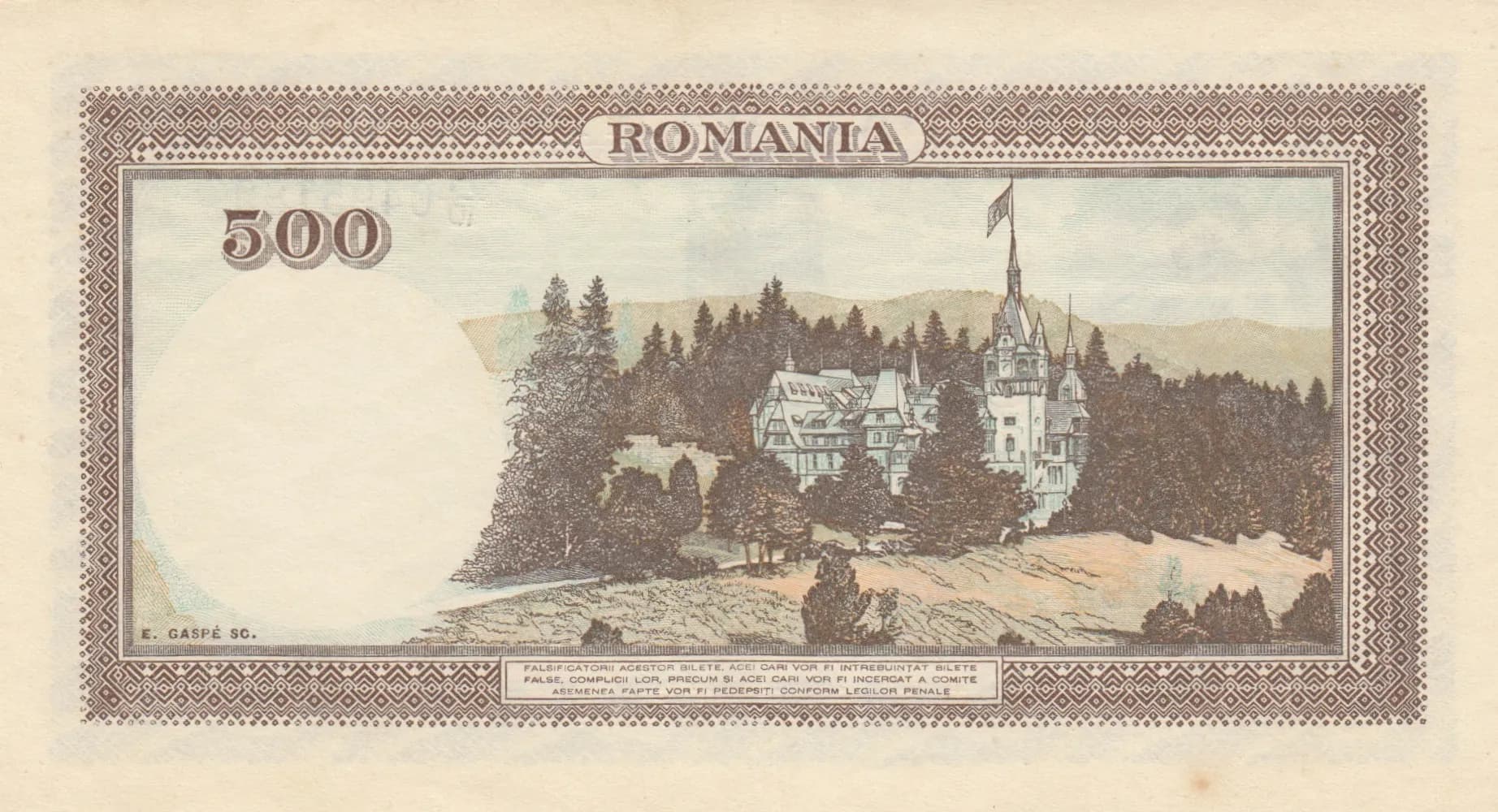 500 lei 1942 from Romania, P-51 (1942) — image 2