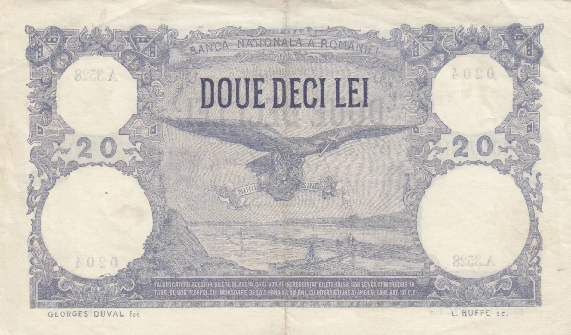 20 lei 1920 from Romania, P-20 (1920) — image 2