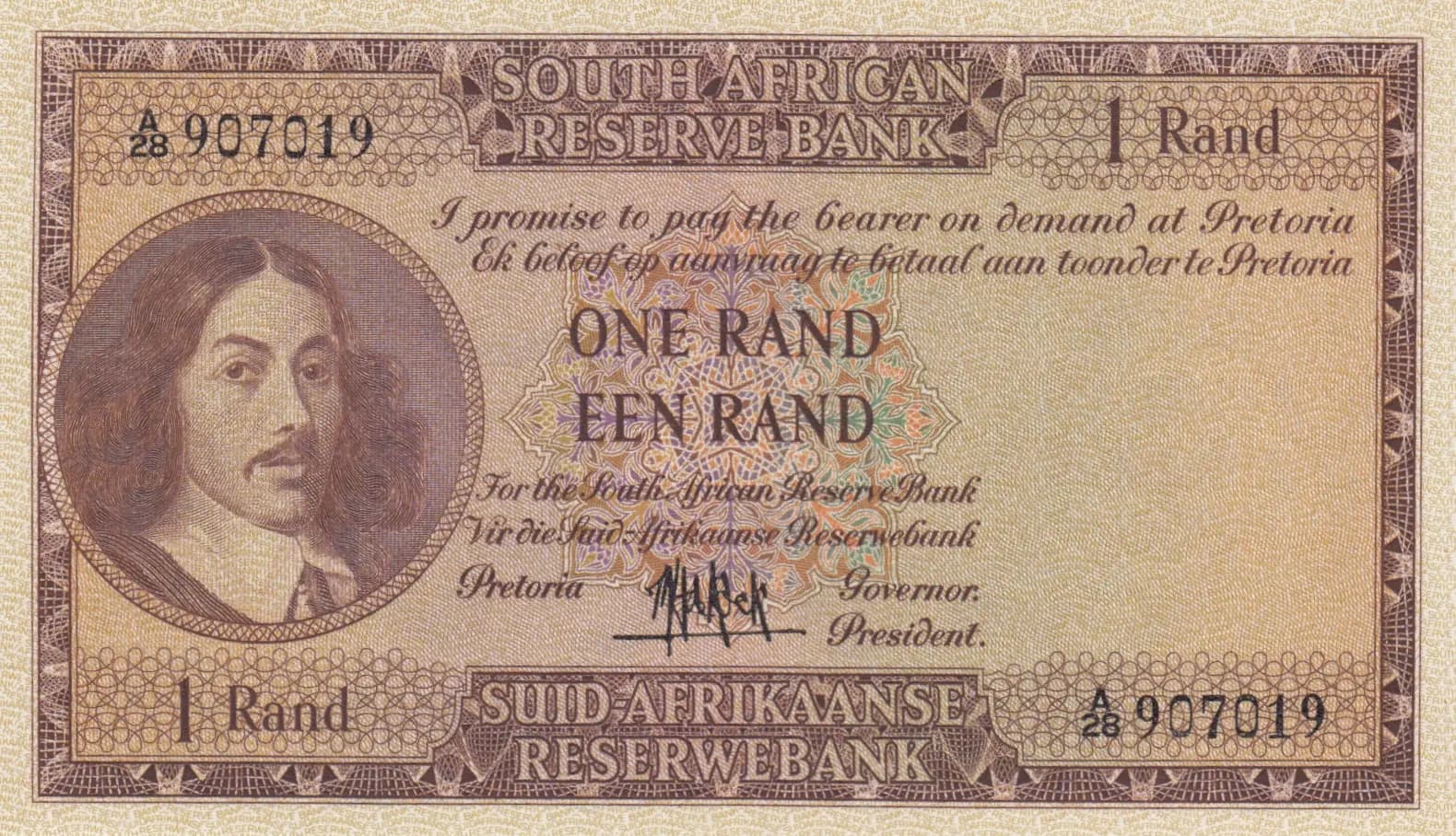 1 rand 1961 from South Africa, P-102a