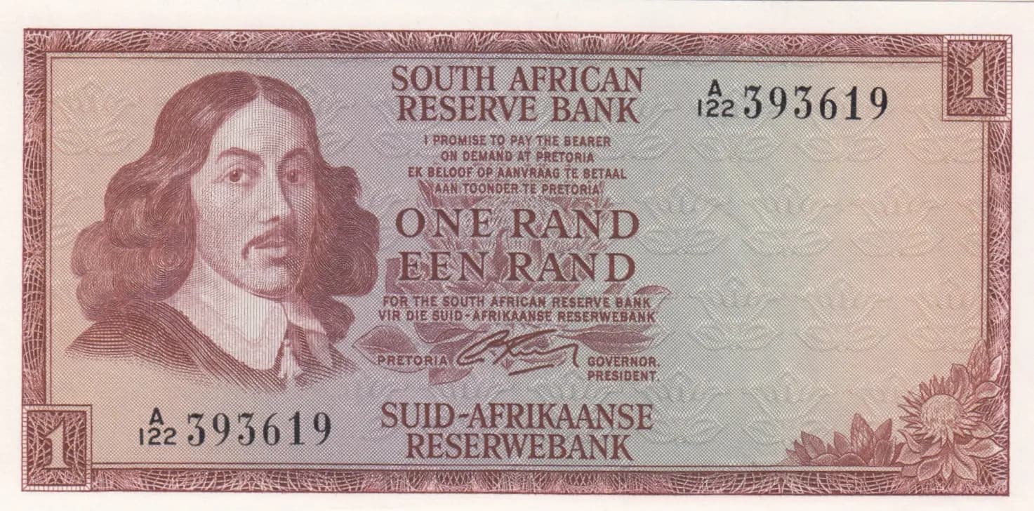 1 rand 1966 from South Africa, P-109a (1966) — image 1