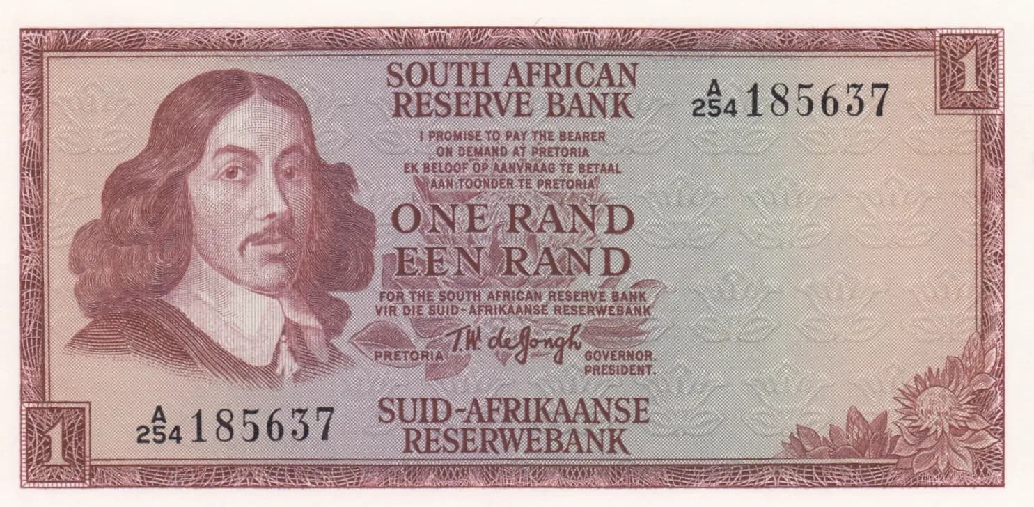 1 rand 1966 from South Africa, P-109b (1966) — image 1