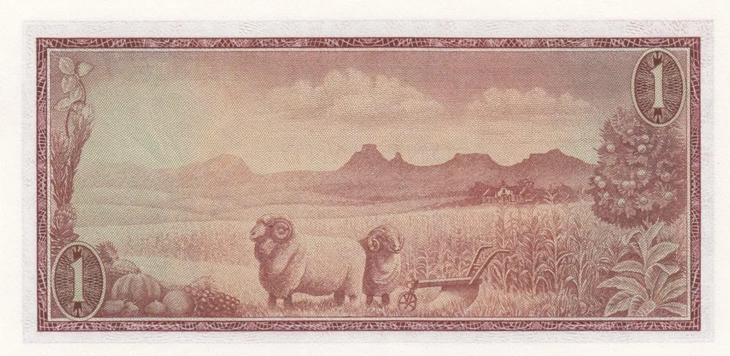 1 rand 1966 from South Africa, P-109b (1966) — image 2