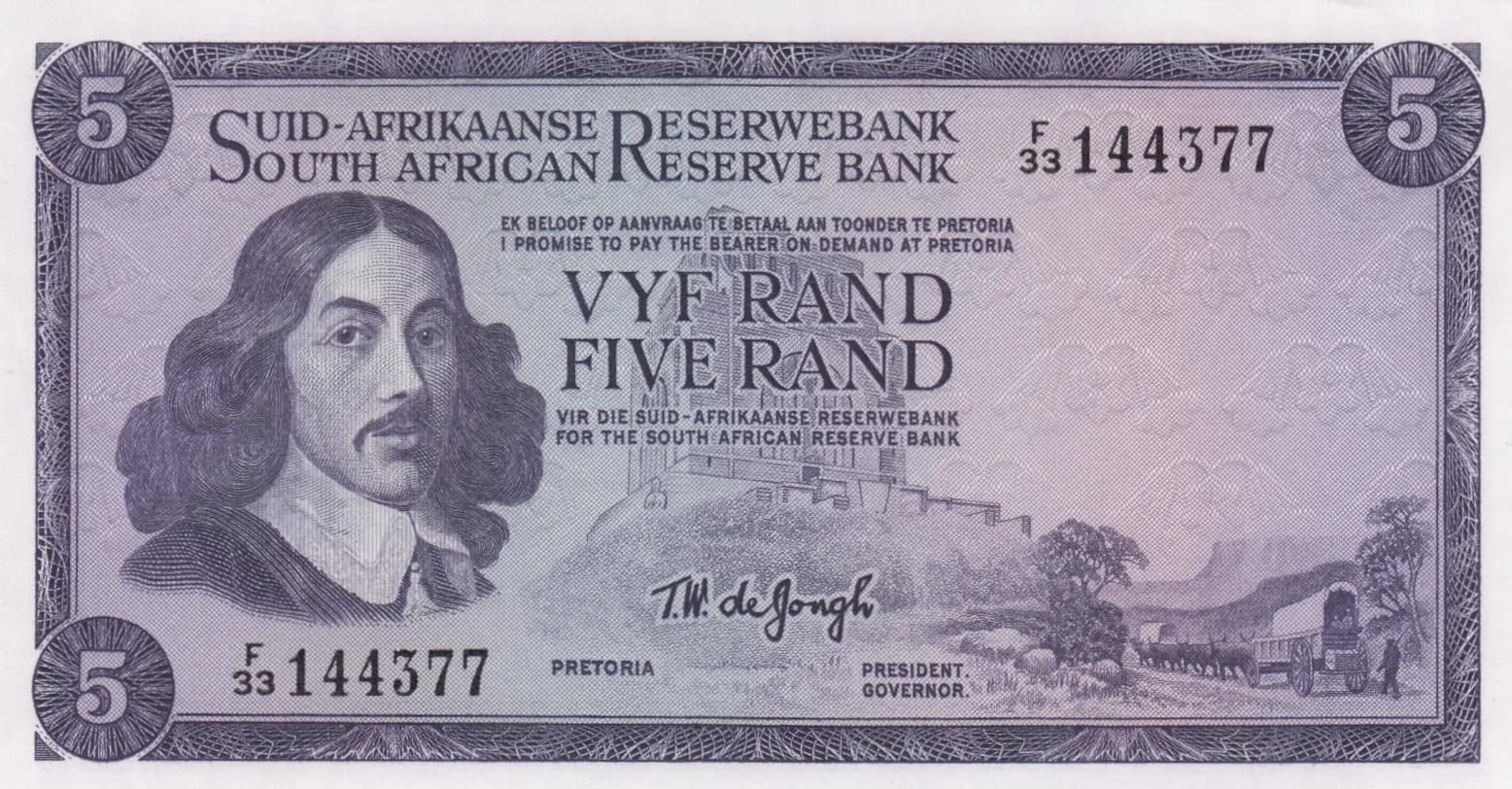 5 rand 1966 from South Africa, P-112b (1966) — image 1