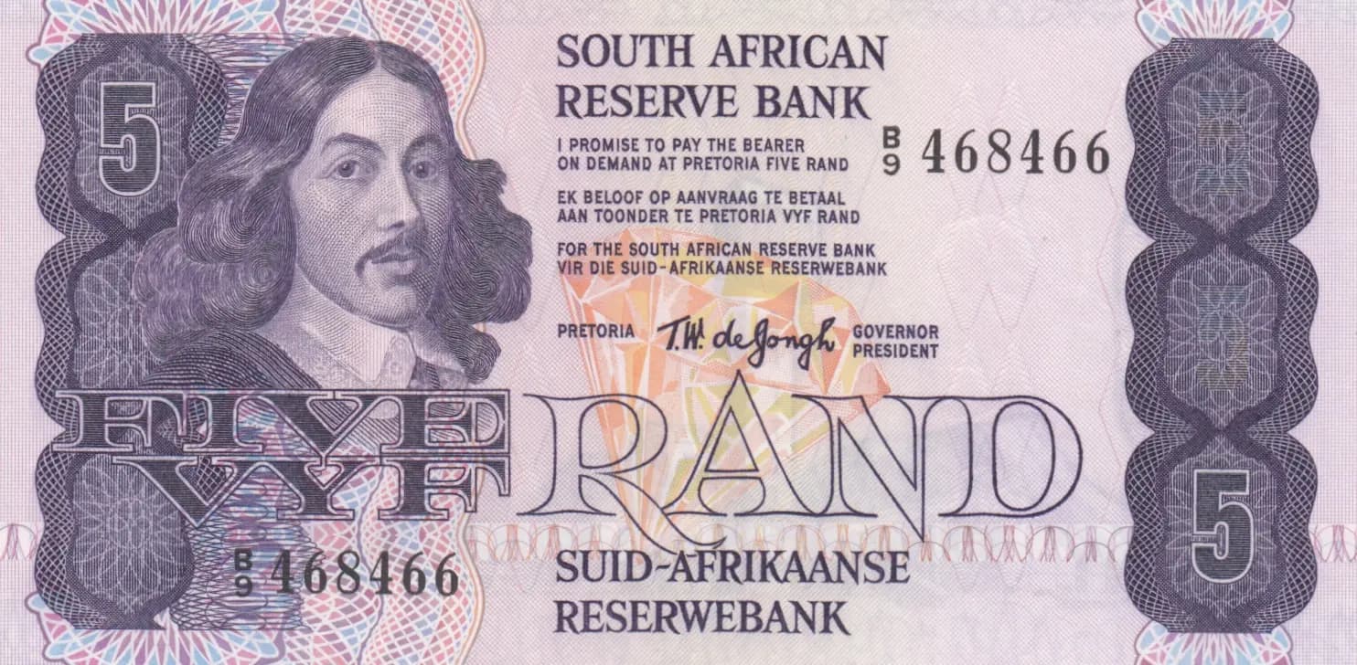 5 rand 1978 from South Africa, P-119a (1978) — image 1