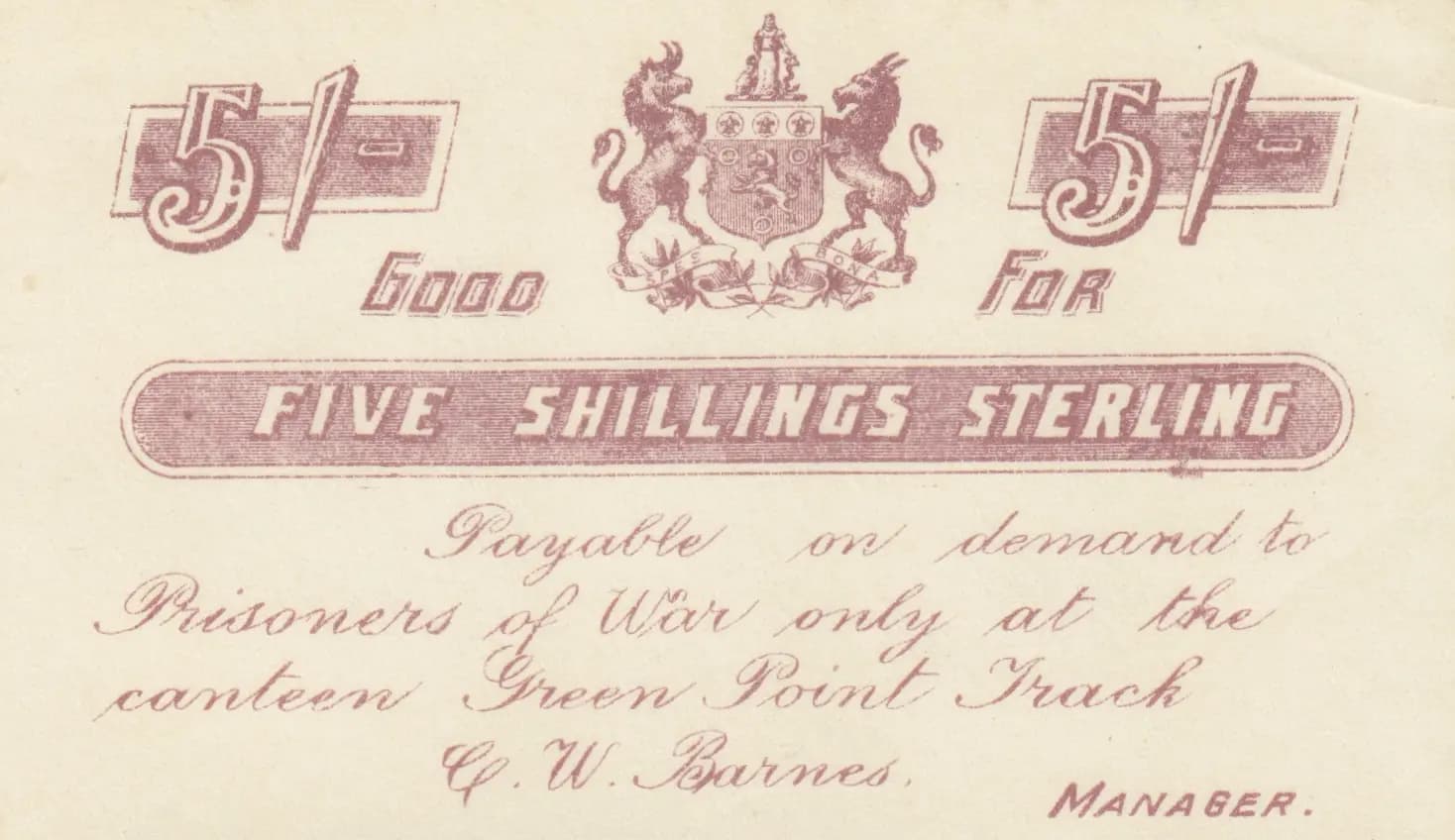 5 shillings sterling from South Africa, P-unlisted () — image 1