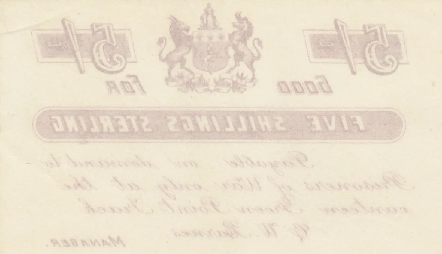 5 shillings sterling from South Africa, P-unlisted () — image 2