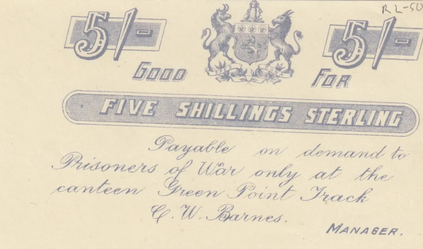 5 shillings sterling from South Africa, P-unlisted () — image 1