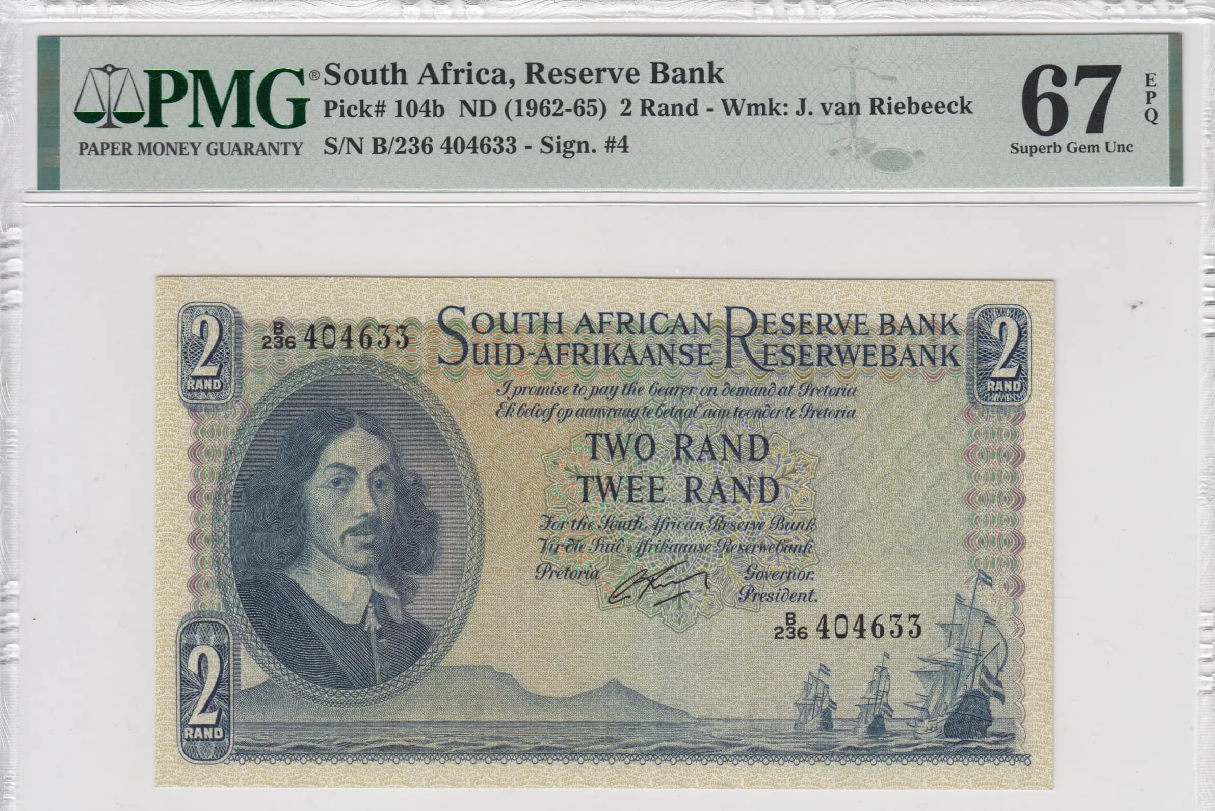 2 rand 1961 from South Africa, P-104b