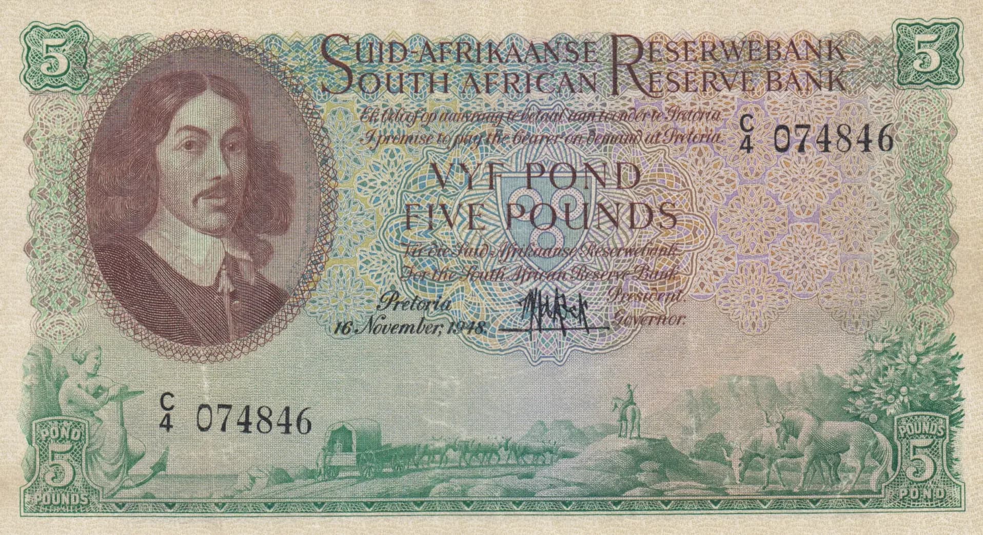 5 pounds 1948 from South Africa, P-95 (1948) — image 1