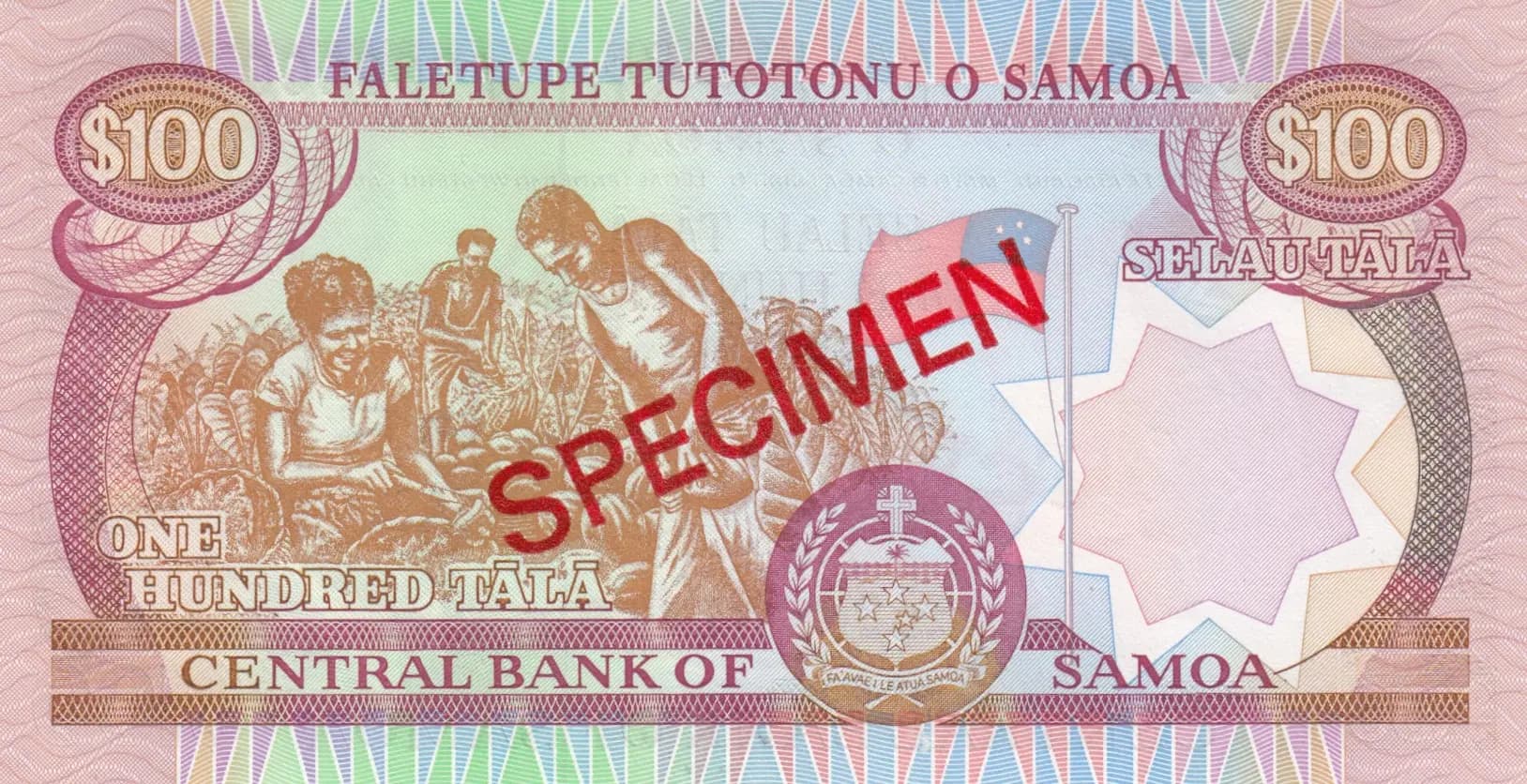 100 tala 1985 from Western Samoa, P-30 (1985) — image 2