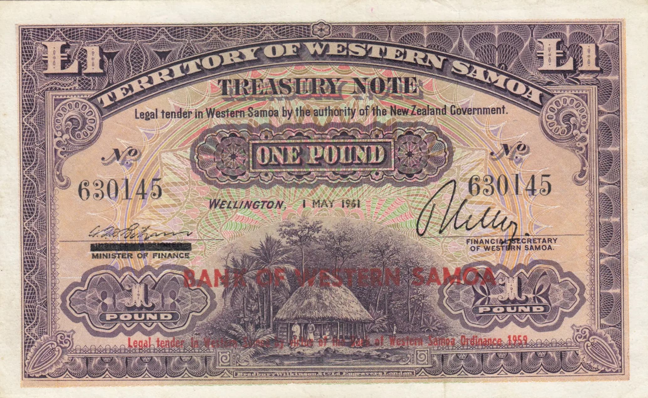 1 pound 1961 from Western Samoa, P-11