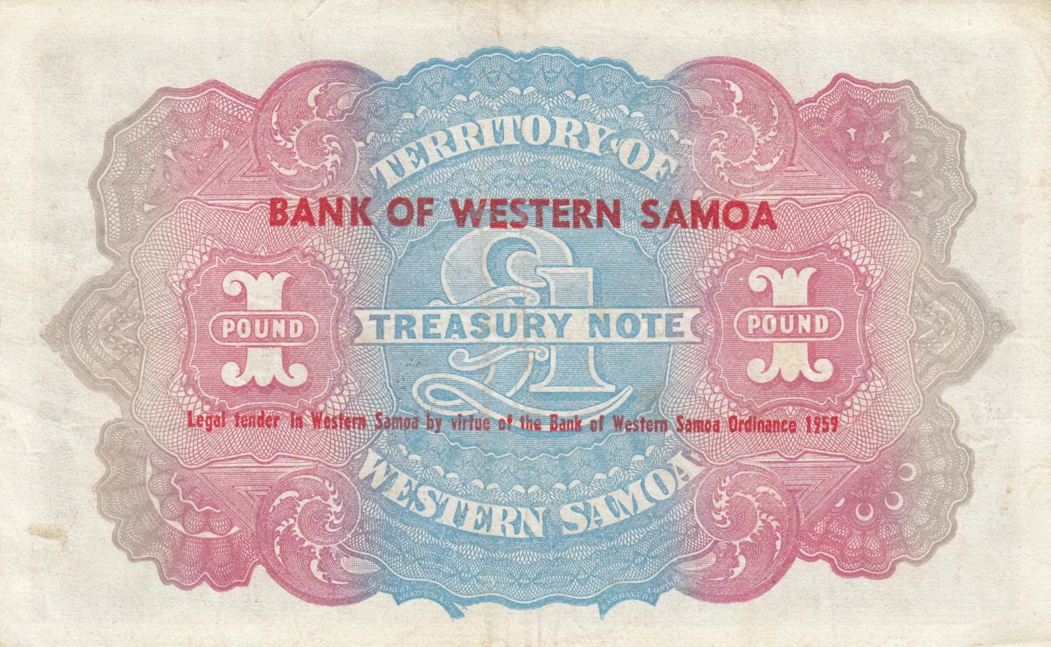 1 pound 1961 from Western Samoa, P-11 (1961) — image 2