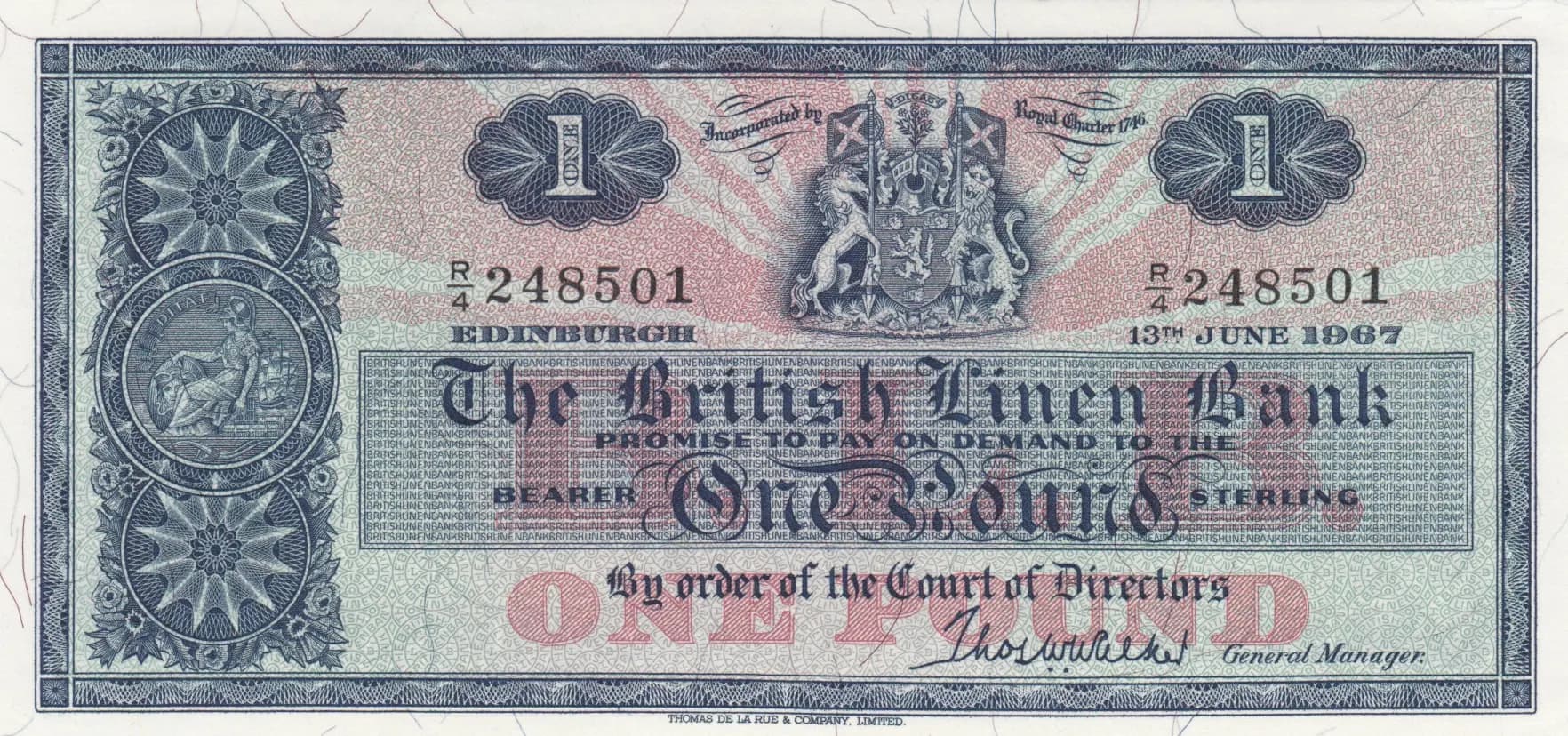 1 pound 1967 from Scotland, P-168