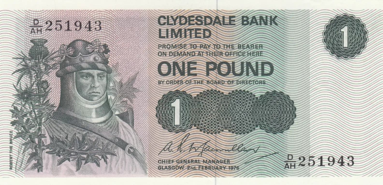 1 pound 1976 from Scotland, P-204c